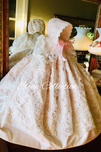 Blush Melanie  - Heirloom Christening Gown
