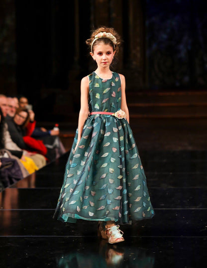Silk flower girl dress-Alessandra