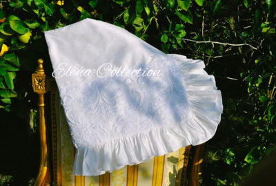 Matching Silk and Lace Blanket