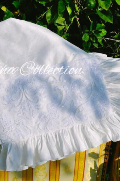 Matching Silk and Lace Blanket