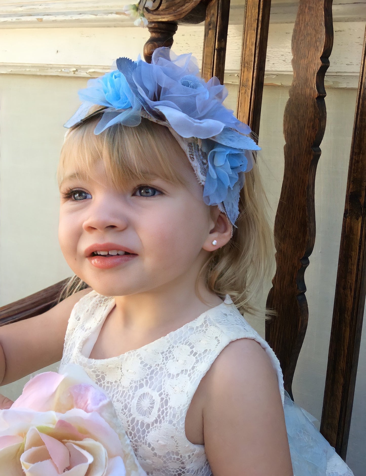 Cotton Ivory Baby Dress - Roxy