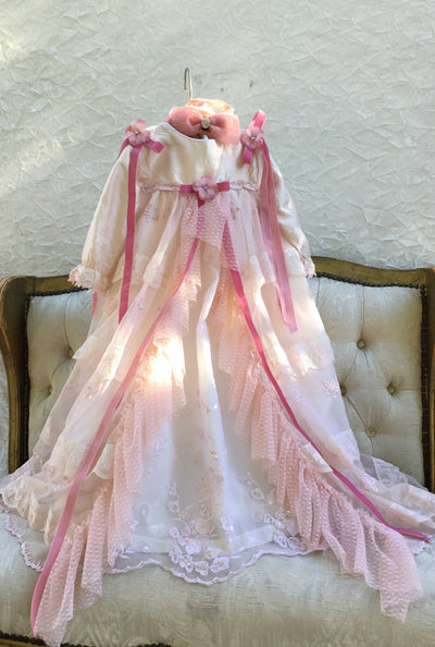 Blush  - Heirloom Christening Gown
