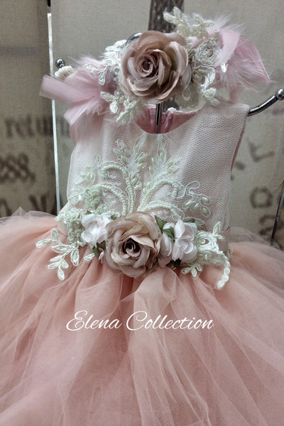 Baby Girl Birthday Dress - Claudia  - Heirloom Christening Gown
