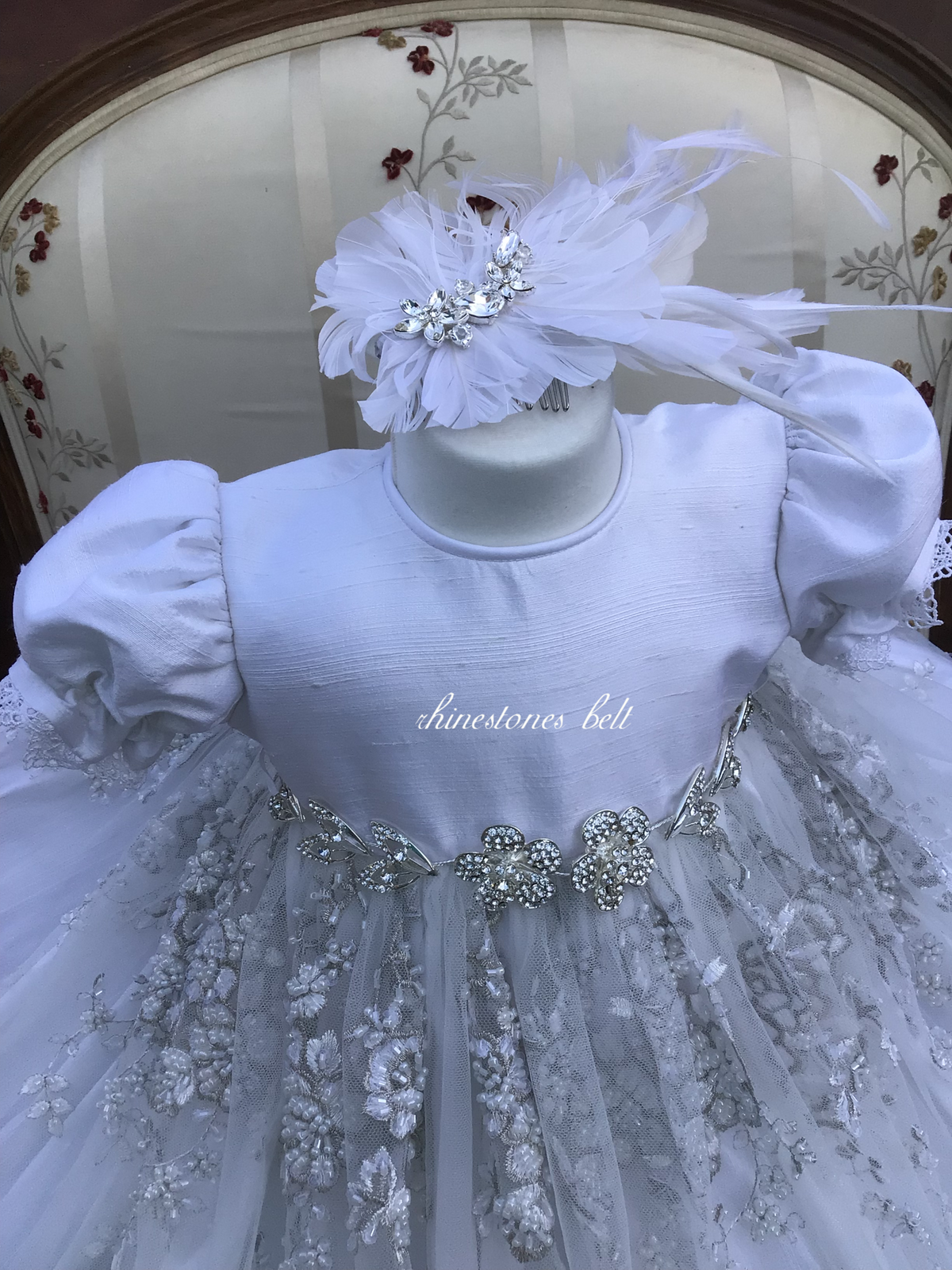 Lace Christening Gown - Channel - OUT OF STOCK