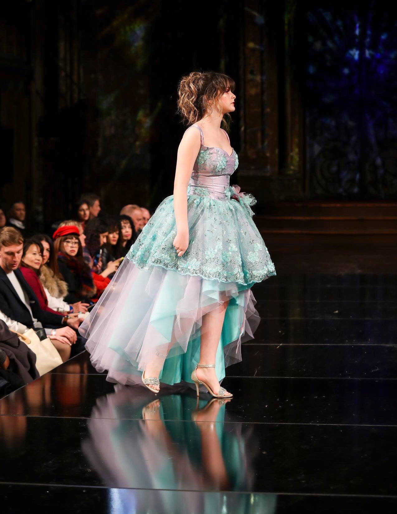 High low dress - Aqua