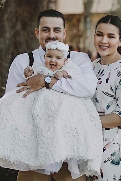 Winter Furry  - Heirloom Christening Gown