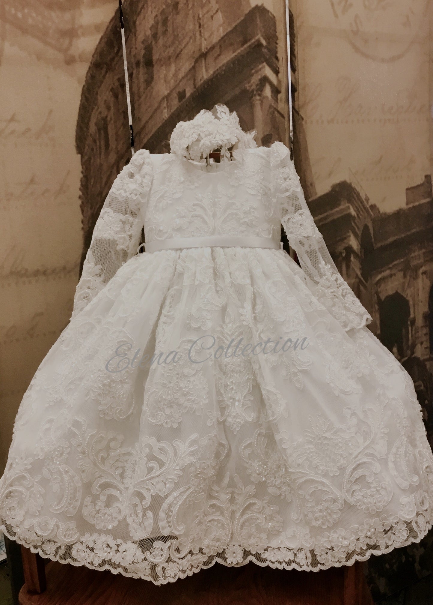 Christening lace dress-Brenda