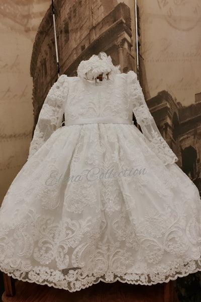 Christening Dress Toddler - Brenda  - Heirloom Christening Gown