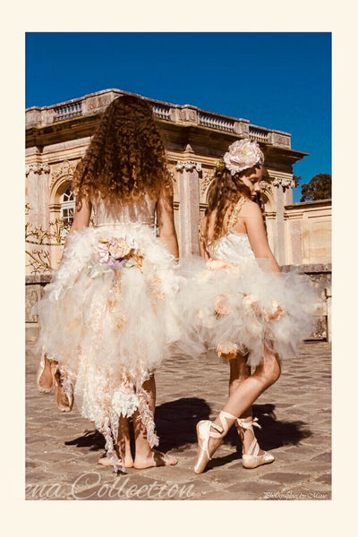 Bridal Tulle Flower Skirt Set - Lucia