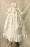 Heirloom Silk Baptism Gown unisex - Renato - Heirloom Boy’s Christening Gown Set – Hand-Embroidered with Matching Bonnet