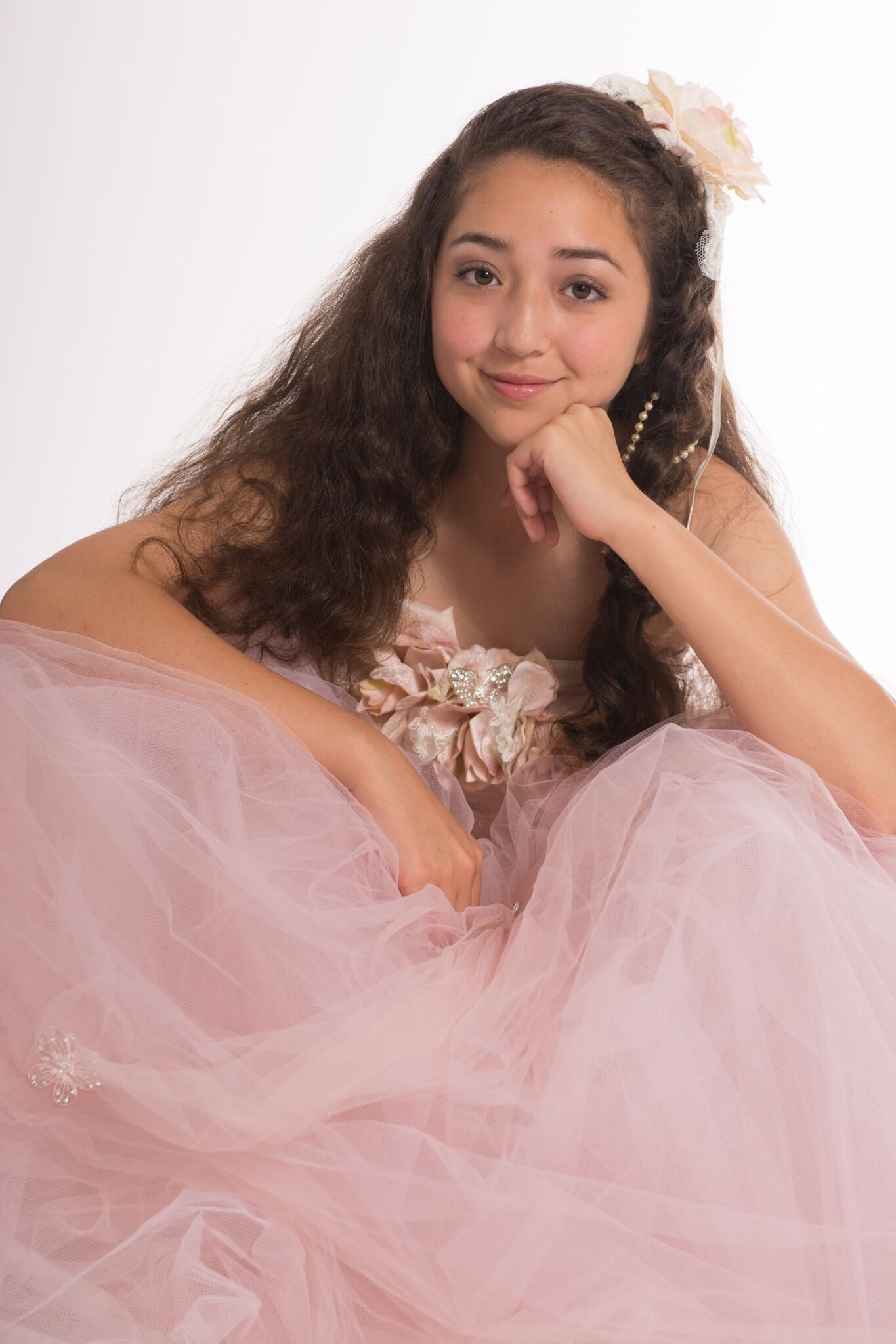 Blush Quinceanera Tulle Gown-Bridal-Prom-Isabel - ElenaCollection
 - 5