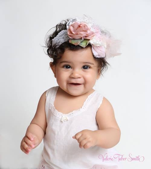 Flower Girl Baby Dress with Head Band-Adriana - ElenaCollection
 - 2