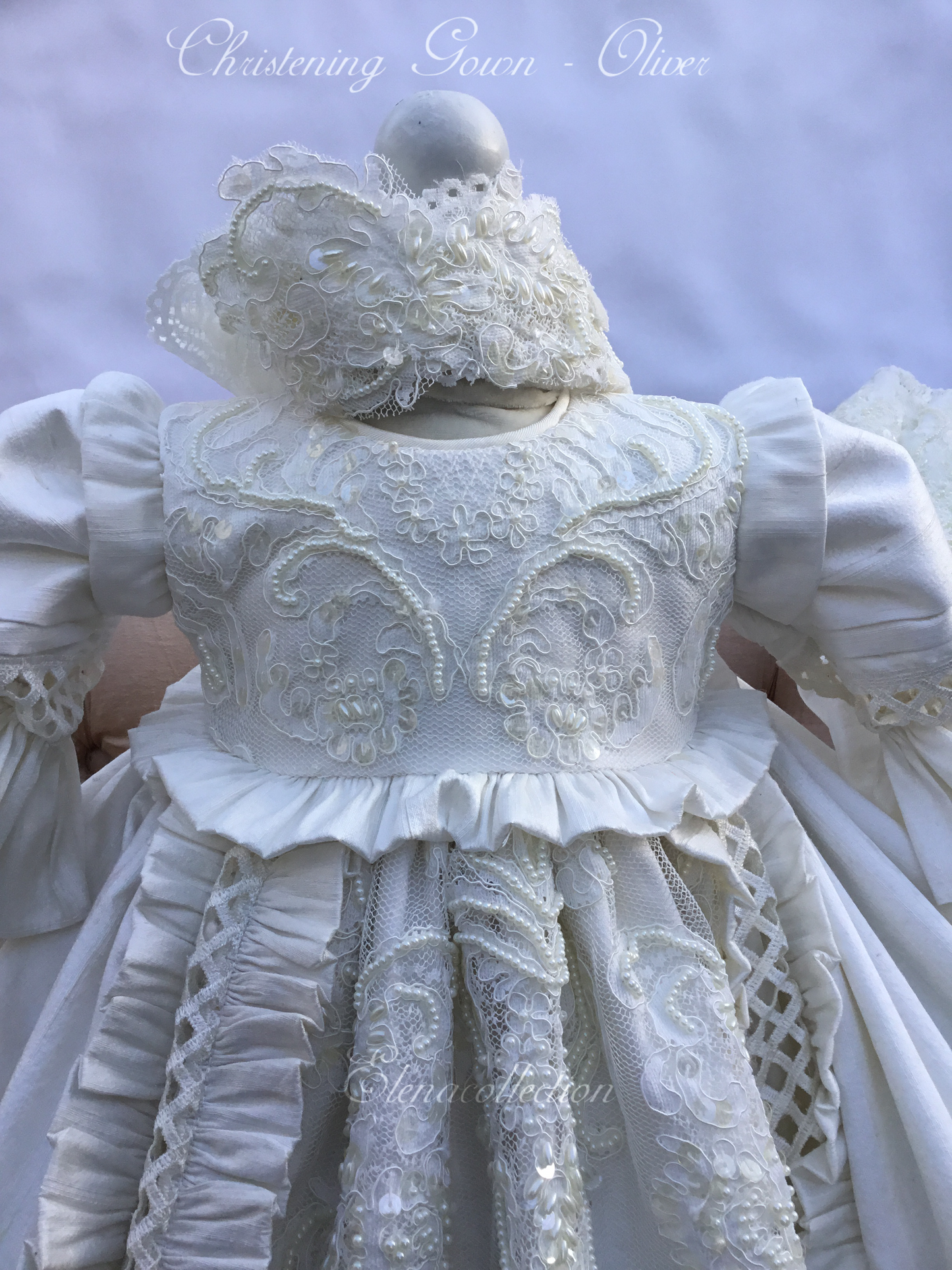 Heirloom Silk Baptism Gown unisex - Renato
