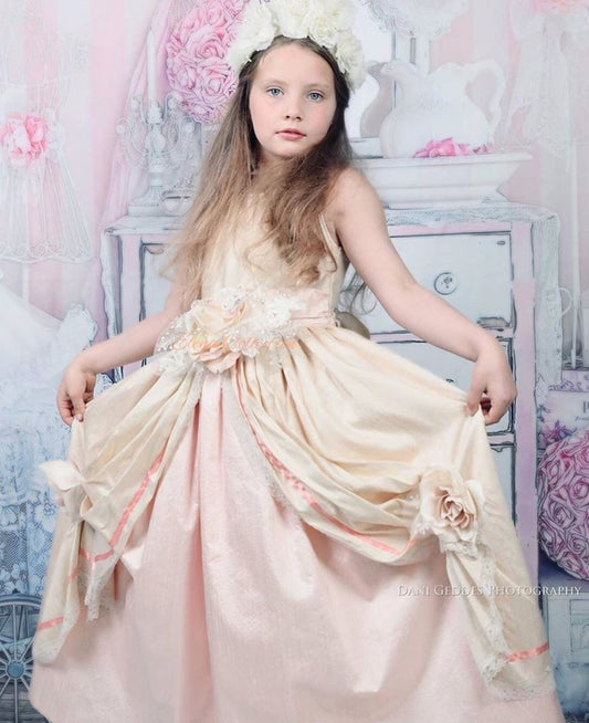 Flower Girl Silk Dress - Noella