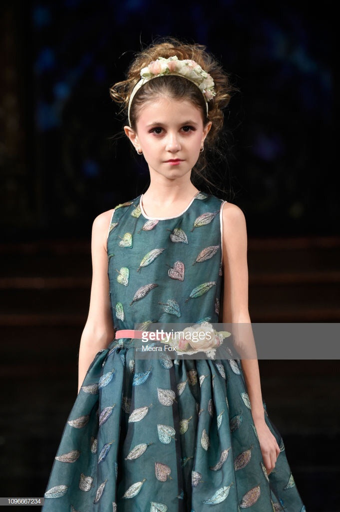 Silk flower girl dress-Alessandra
