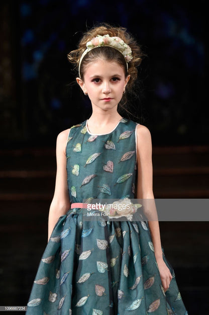 Silk flower girl dress-Alessandra