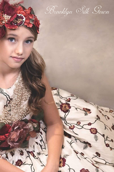 Flower Girl Silk Dress - Brooklyn