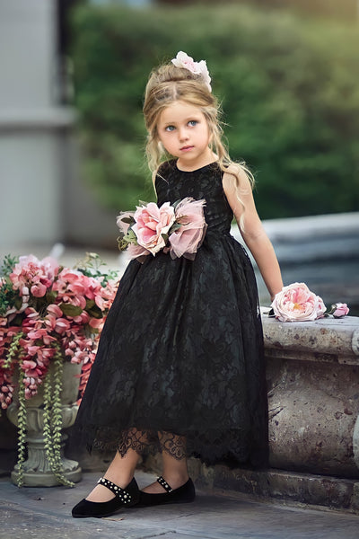 Black Flower Girl Dress - Tiffany Black Flower Girl Dress - Tiffany