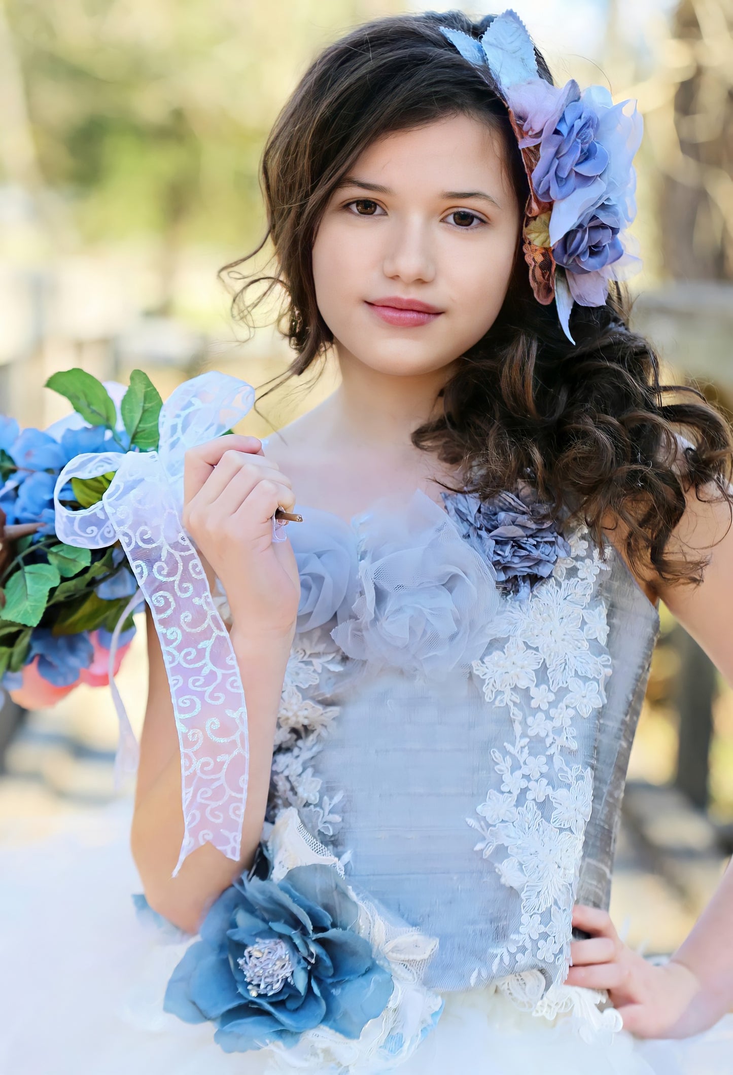 Flower Girl Corset Top & Tulle Skirt - Tutu Set  - Noelle
