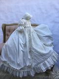 Heirloom Silk Baptism Gown unisex - Renato - Heirloom Boy’s Christening Gown Set – Hand-Embroidered with Matching Bonnet
