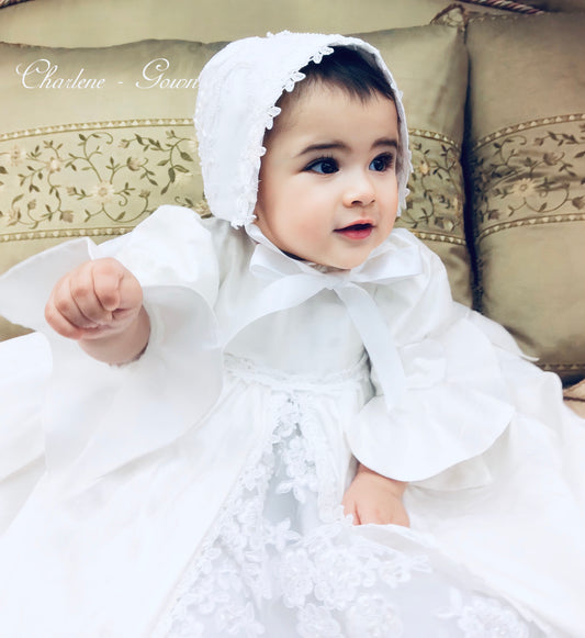 Christening Gown Silk - Charlene