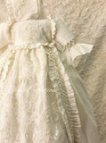 Heirloom Silk Baptism Gown unisex - Renato - Heirloom Boy’s Christening Gown Set – Hand-Embroidered with Matching Bonnet