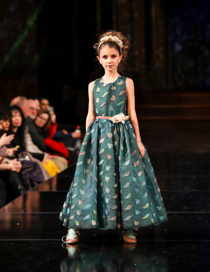 Silk flower girl dress-Alessandra
