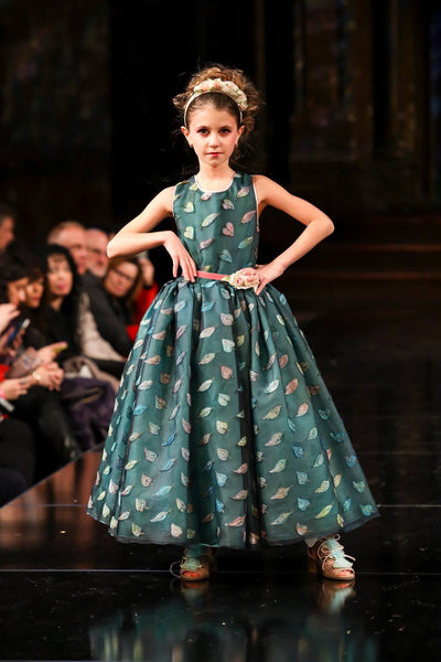 Silk flower girl dress-Alessandra