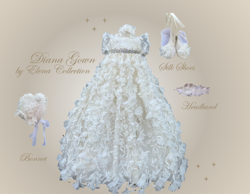 Christening Gown & Bonnet - Diana