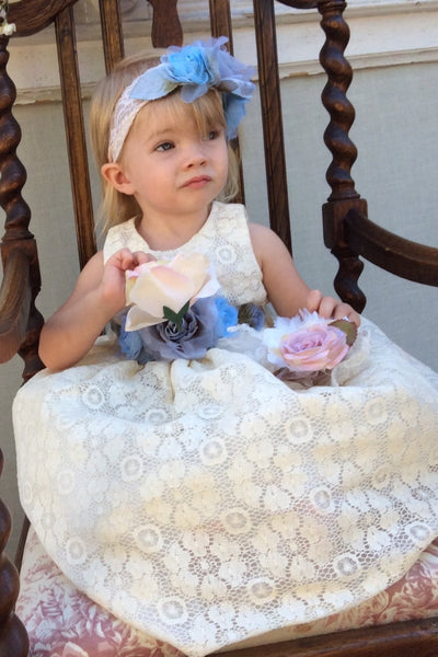 Cotton Ivory Baby Dress - Roxy