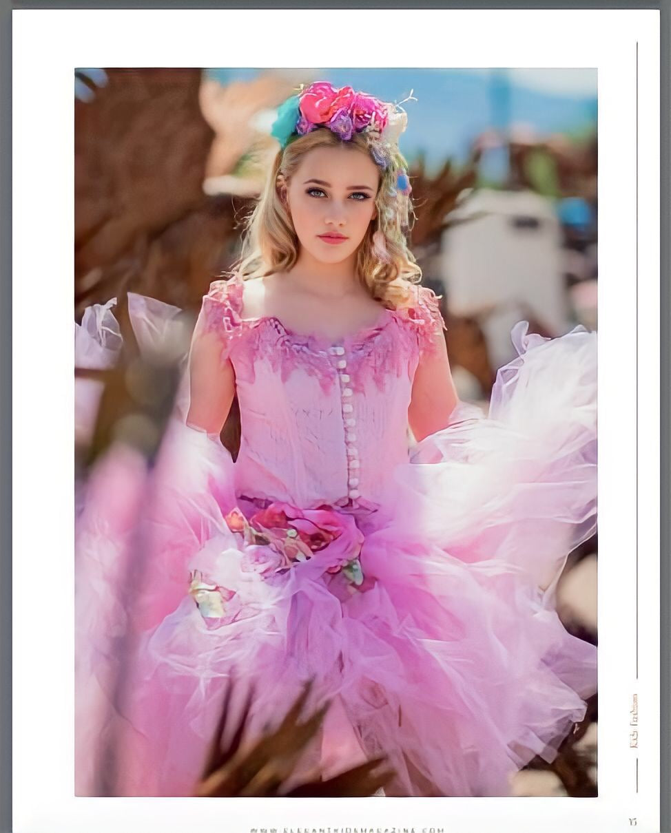 Lace corset and tulle skirt - Pink