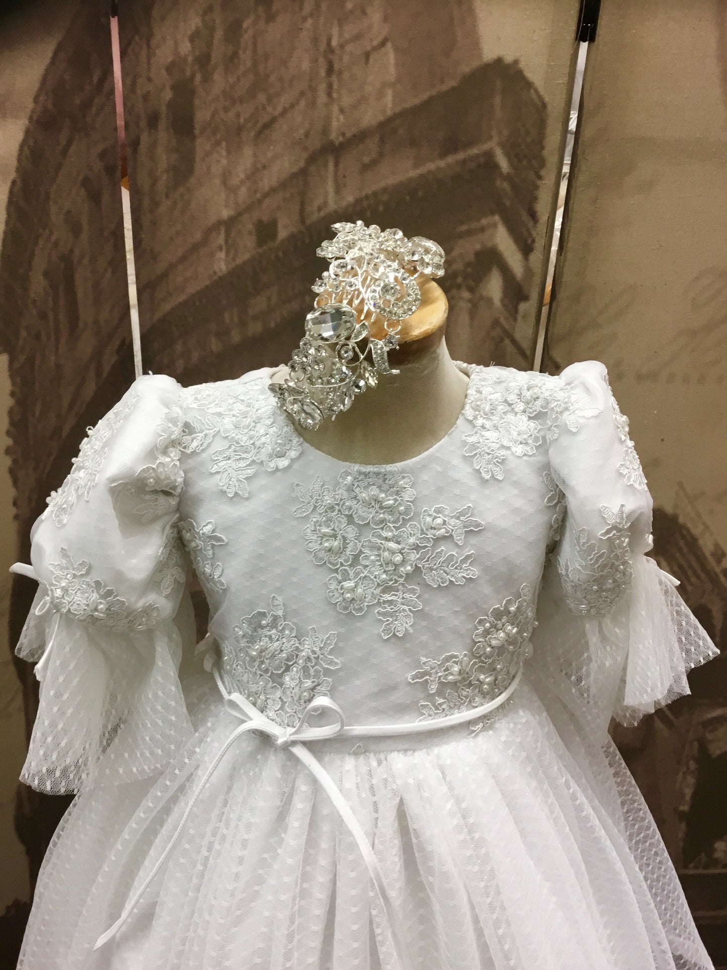 Communion Lace Dress - Lauren