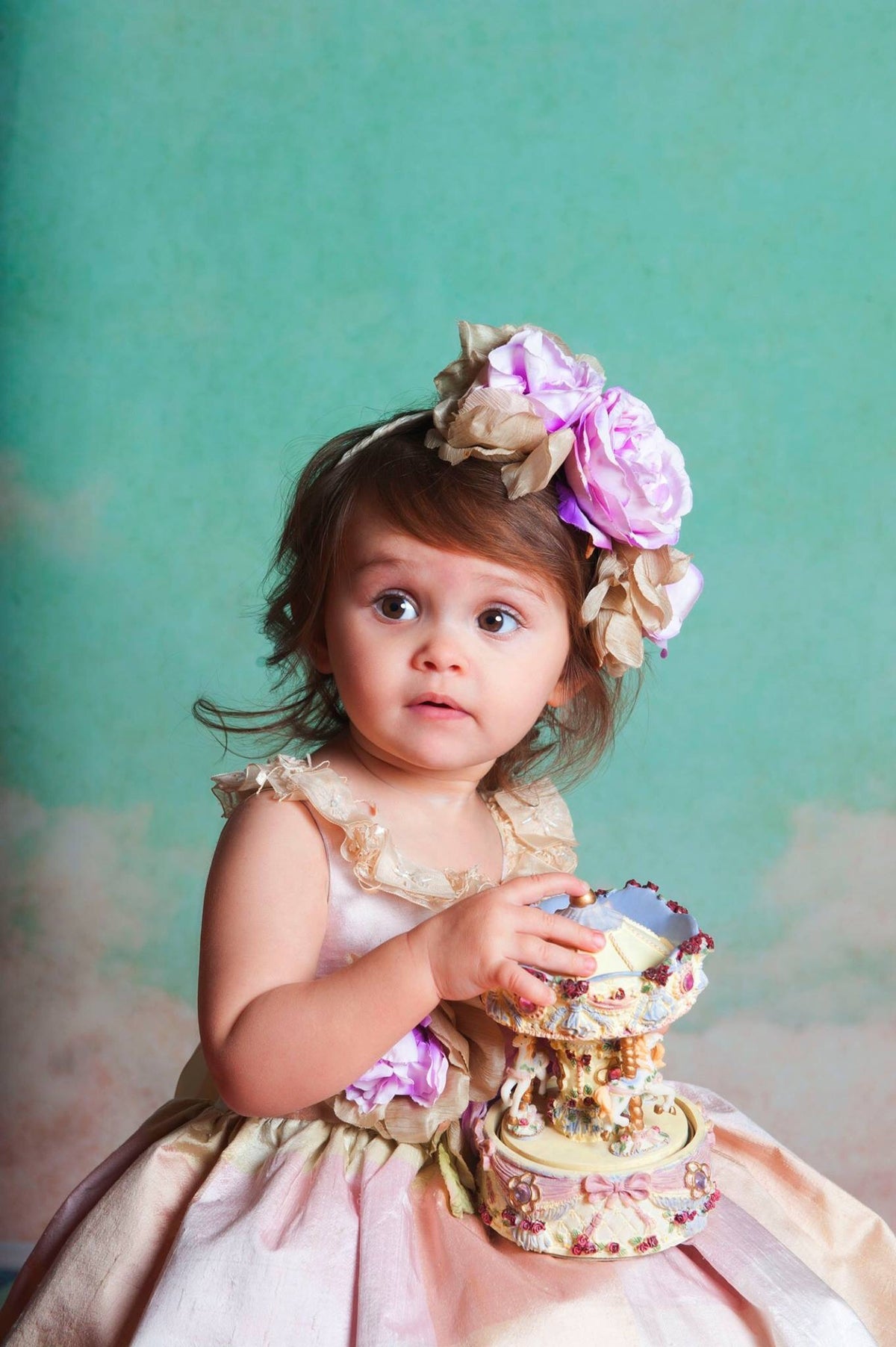 Flower girl silk dress- Patricia