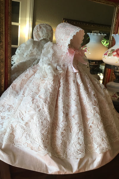 Blush Melanie  - Heirloom Christening Gown